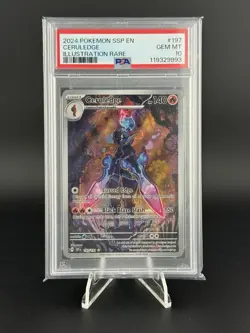 Pokemon TCG Ceruledge Surging Sparks Holo Card PSA 10 Illustration Rare 197/191 - Image 1