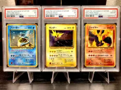 PSA 5/6 Pokemon Card Articuno Zapdos Moltres 1998 Red/Green Gift Set Sequential - Image 1