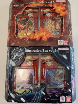 SEALED NEW RELEASE One Piece Card Game Illustration Box Vol. 5 + 6 Set - Image 1