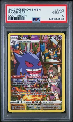 2022 POKEMON SWORD & SHIELD LOST ORIGIN #TG06 FULL ART/GENGAR PSA 10 - Image 1