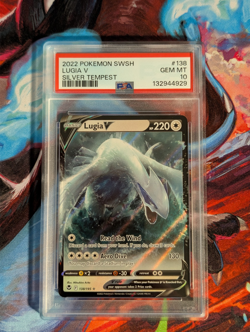 2022 POKEMON SWORD & SHIELD SILVER TEMPEST #138 LUGIA V PSA 10 - Image 1