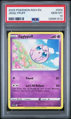 2025 POKEMON M24 EN-MCDONALD'S COLL #004 JIGGLYPUFF PSA 10 - Image 1