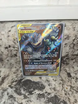 Pokemon Marshadow & Machamp GX (Full Art) 198/214 | Sm-Unbroken Bonds Holo - Image 1