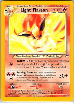 Light Flareon - Pokemon TCG Neo Destiny 46/105 LP/NM - Image 1