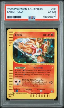 2003 POKEMON AQUAPOLIS #H8 ENTEI-HOLO PSA 6 - Image 1