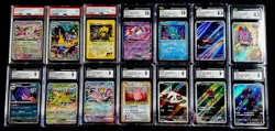 Pokemon Graded Card Lot Of 14 PSA & CGC Slabs - Image 1