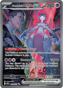 NM-Mint Team Rocket's Mewtwo ex - 231/182 - Special Illustration Rare Pokemon De - Image 1