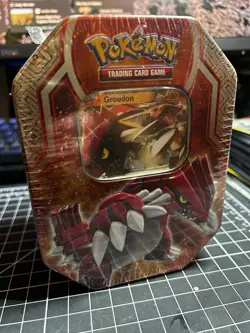 2015 Pokemon TCG Legends Of Hoenn Groudon EX Tin Chest *Factory Sealed/English* - Image 2
