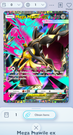 Pokemon TCG Pocket - Mega Mawile Full Art 2⭐, Fantastical Parade, English - Image 1