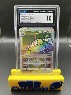 2022 Pokemon Lost Origin Magnezone VSTAR #198 Rainbow CGC 10 - Image 1