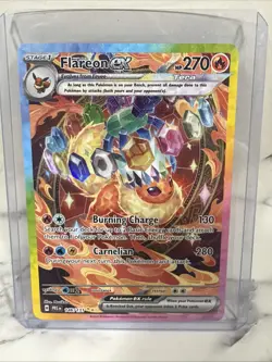 Pokemon TCG Prismatic Evolutions Flareon EX 146/131 Special Illustration Rare - Image 1