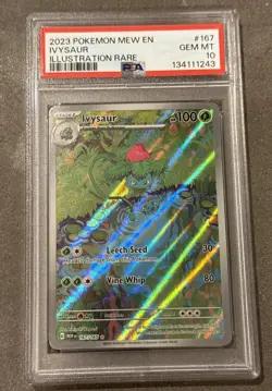Ivysaur 2023 Pokemon TCG Scarlet & Violet 151 IR #167/165 PSA 10 Gem Mint - Image 1