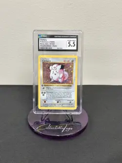 CGC 5.5 1st Edition Clefairy 005/102 Base Set (Shadowless) Holo - Image 1
