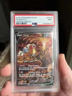 Entei v Crown Zenith Galarian Gallery Ultra Rare Pokemon TCG GG36/GG70 PSA 9 - Image 1