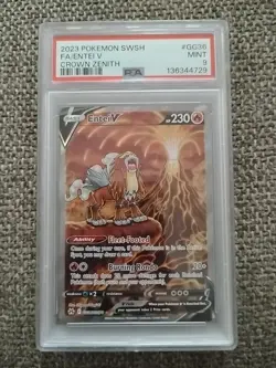 Entei v Crown Zenith Galarian Gallery Ultra Rare Pokemon TCG GG36/GG70 PSA 9 - Image 1