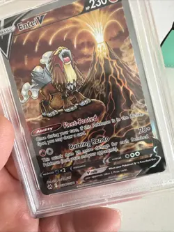 Entei V 2023 Pokemon TCG Sword & Shield Full Art |#GG36/GG70 Crown Zenith PSA 9 - Image 4