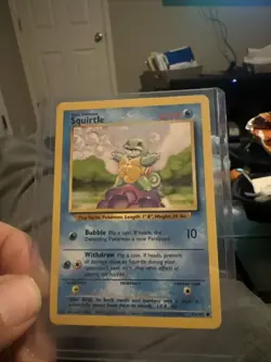 Pokemon TCG Squirtle Base Set Unlimited Common Mint | PSA 8-9 Likely If Graded - Image 1