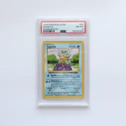 1999 POKEMON TCG BASE SET #63/102 SHADOWLESS SQUIRTLE COMMON PSA 8 NM-MT - Image 1