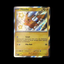 ✨Pokemon Pikachu TCG Baby Shiny Holo Rare Card Paldean Fates 131/091✨ NM - Image 1