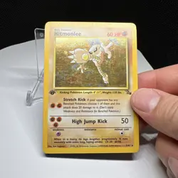 Hitmonlee 1st Edition Fossil Holo Rare 7/62 1999 Pokemon TCG MP/LP - Image 3