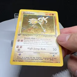 Hitmonlee 1st Edition Fossil Holo Rare 7/62 1999 Pokemon TCG MP/LP - Image 4
