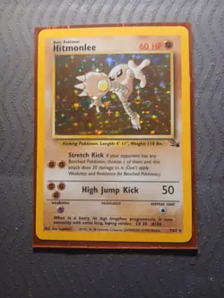 Hitmonlee - 7/62 [Fossil] Pokemon TCG - HOLO RARE - Vintage - LP - Image 1