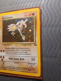 Hitmonlee - 7/62 [Fossil] Pokemon TCG - HOLO RARE - Vintage - LP - Image 3