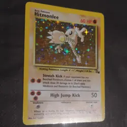 Hitmonlee Holo Fossil 7/62 Unlimited Rare Pokemon LP Condition - Image 1