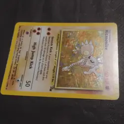 Hitmonlee Holo Fossil 7/62 Unlimited Rare Pokemon LP Condition - Image 3