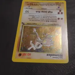Hitmonlee Holo Fossil 7/62 Unlimited Rare Pokemon LP Condition - Image 4