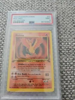 1999 Pokemon Fossil 1st Edition Hitmonlee Holo #7/62 PSA 9 MINT Original. - Image 2