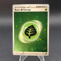 HD Grass Energy Cosmos Holo with Mew Tail Swirl SVE MEW 001 151 Pokemon Card - Image 2
