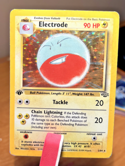 Electrode - 2/64 - Pokemon Jungle 1st Edition Holo Rare Card WOTC MP - Image 1