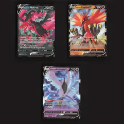 Galarian Moltres Zapdos Articuno V ULTRA RARE Holo Collection Pokemon Lot 3 Card - Image 1