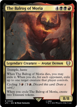 MTG - The Balrog of Moria - Lord of the Rings Commander - LOTR - Image 1