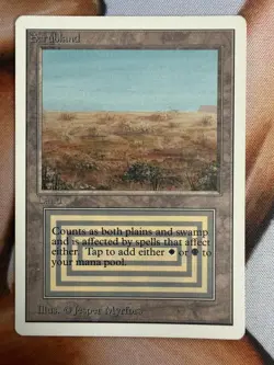 MTG Magic The Gathering Scrubland Unlimited Edition Dual Land (LP) - Image 2