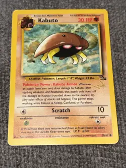 Pokemon TCG Kabuto 50/62 Gold Stamped - WOTC Promo - Image 1