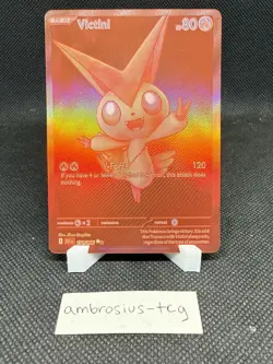 [CLEAN] Pokemon Victini 171/086 Sv: Black Bolt Holo NM Red Card - Image 1