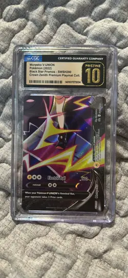 BLACK LABEL CGC 10 PRISTINE Morpeko V-Union SWSH290 Black Star Promos Pokemon - Image 1