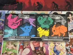 Pokemon TCG Sword & Shield Evolving Skies ETBs Set of 2 Sealed READ DESCRIPTION - Image 1