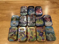 Pokemon TCG Mini Tin Lot x13 Tins NO PACKS 151, Paldean Fates, Sinnoh Stars + - Image 1