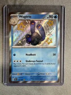 Pokemon TCG Wugtrio Scarlet & Violet: Paldean Fates 122/091 Holo Baby Shiny MINT - Image 1