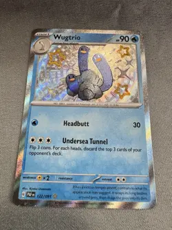 Pokemon TCG Wugtrio Scarlet & Violet: Paldean Fates 122/091 Holo Baby Shiny MINT - Image 3