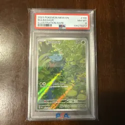 2023 POKEMON MEW EN-151 ILLUSTRATION RARE #166 BULBASAUR PSA 9 - Image 1