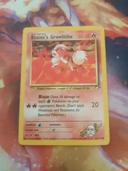 Pokemon TCG Blaine's Growlithe Gym Heroes 62/132 Regular Unlimited Common - Image 1