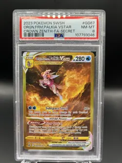 2023 Pokemon SWSH Crown Zenith Origin Forme Palkia VSTAR PSA 8 #GG67/GG70 - Image 1