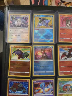 16 Radiant Rare Full Set Complete Pokemon Collection Charizard Greninja Eevee NM - Image 2