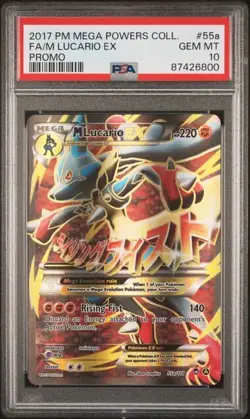PSA 10 GEM MINT MEGA - Pokemon M Lucario EX XY Promo 55a/111 - POP 855 - Image 1