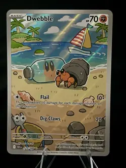 Pokemon TCG Dwebble 129/086 Illustration Rare SV10.5: Black Bolt MINT/Near Mint - Image 1