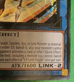 Yugioh S:P Little Knight MP24-EN121 Secret Rare 1st Ed NM - Image 3